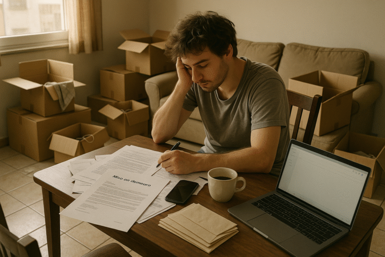 Illustration sur les délais légaux et modèle de mise en demeure pour un dépôt de garantie non restitué