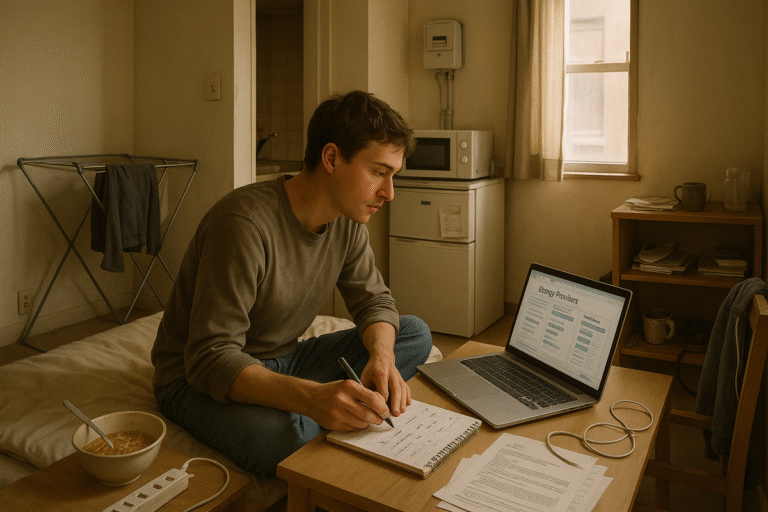 Image illustrant le choix de fournisseurs d’électricité et d’internet pour un budget étudiant serré