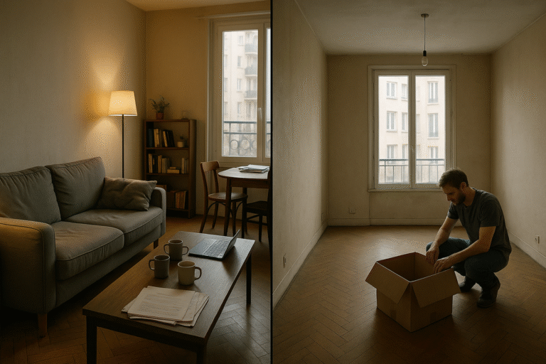 Illustration d’un comparatif entre location meublée et vide : impôts, durée et équipements