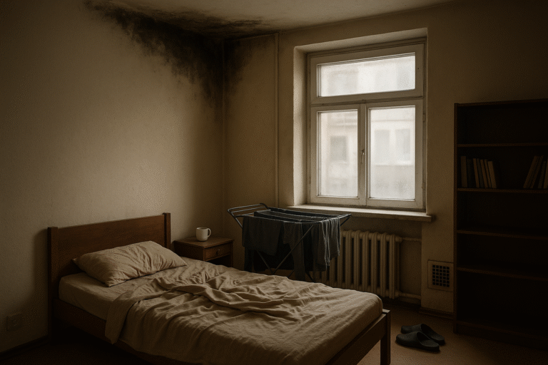 Moisissures dans la chambre : qui paie les travaux si le logement est mal ventilé ?