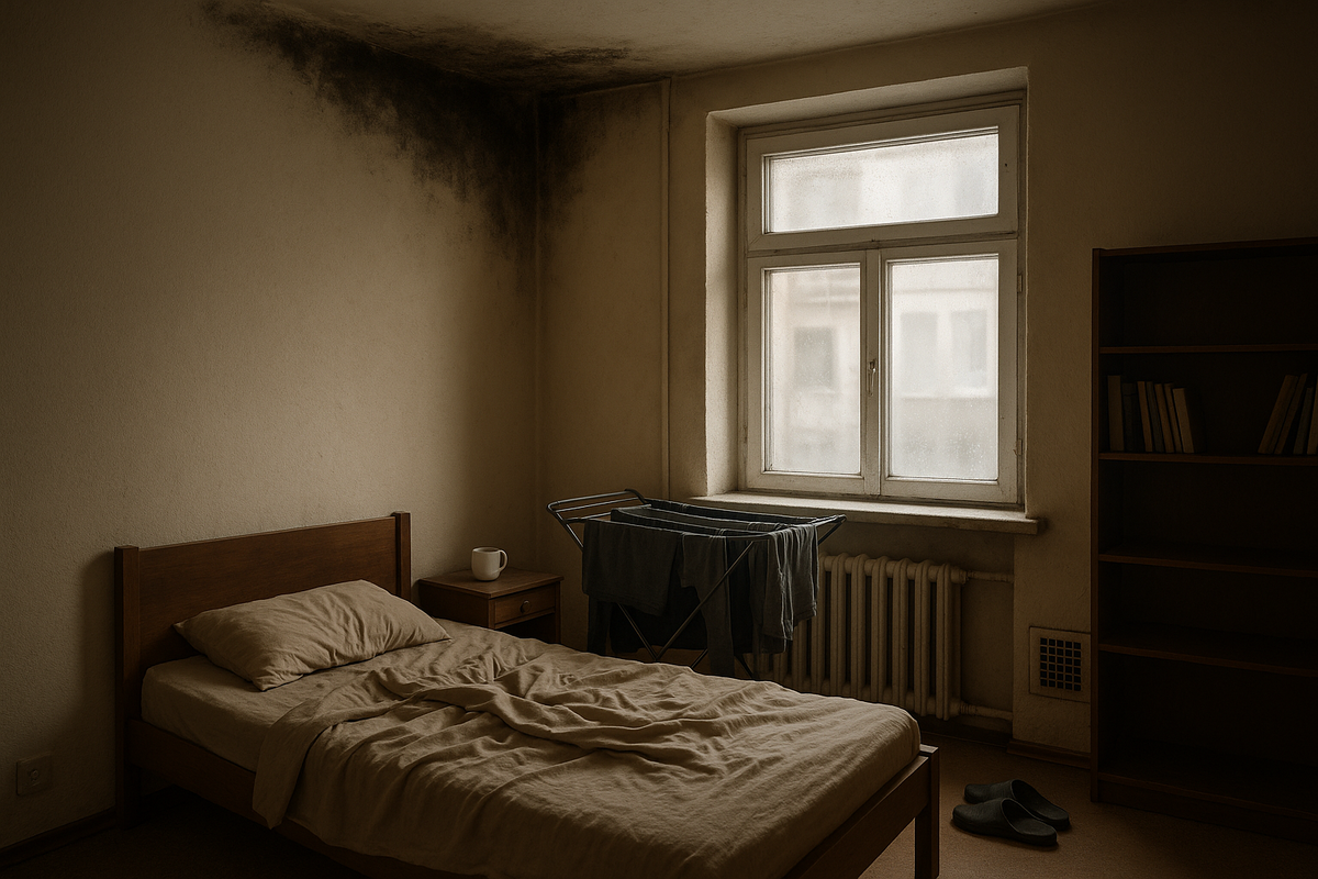 Moisissures dans la chambre : qui paie les travaux si le logement est mal ventilé ?